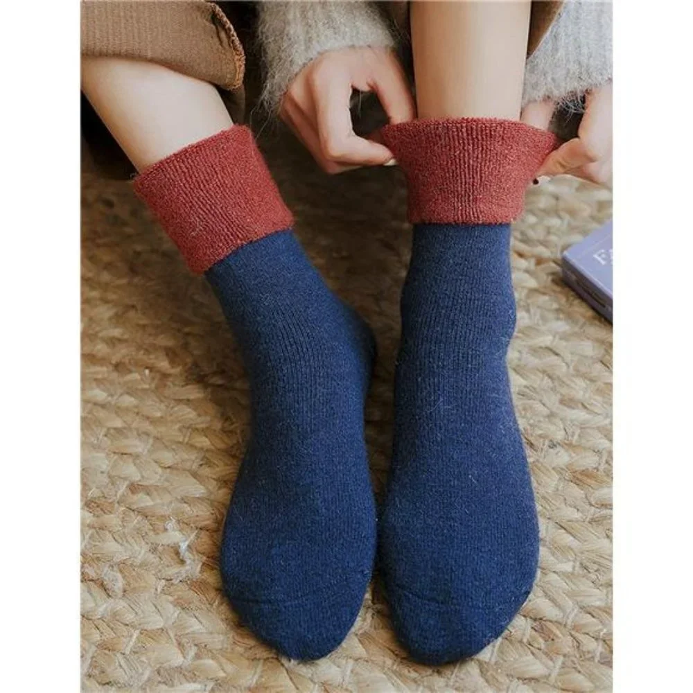 5 Pairs Wool Thermal Boot Crew Socks